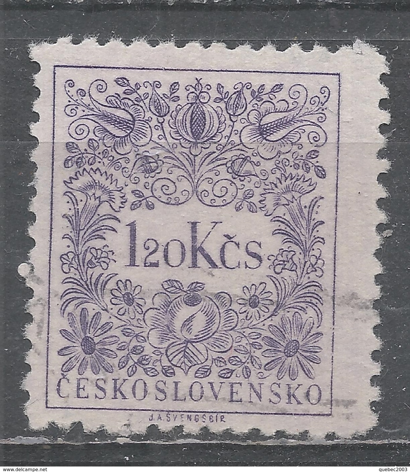 Czechoslovakia 1955. Scott #J89 (U) Postage Due, Numeral Of Value (12½) - Timbres-taxe