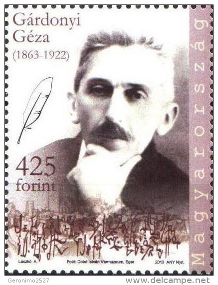 HUNGARY 2013 EVENTS 150 Years From The Birth Of GEZA GARDONYI - Fine Set MNH - Unused Stamps