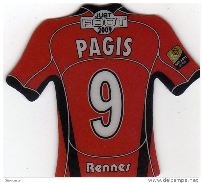 Magnet Magnets Maillot De Football Pitch Rennes Pagis 2009 - Sports