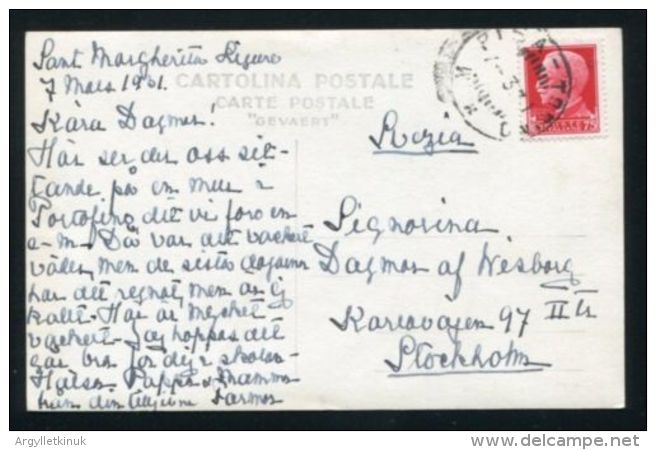 POSTCARD TO DAGMAR BERNADOTTE COUNTESS OF WISBORG FROM MOTHER FATHER 1921 - Sonstige & Ohne Zuordnung