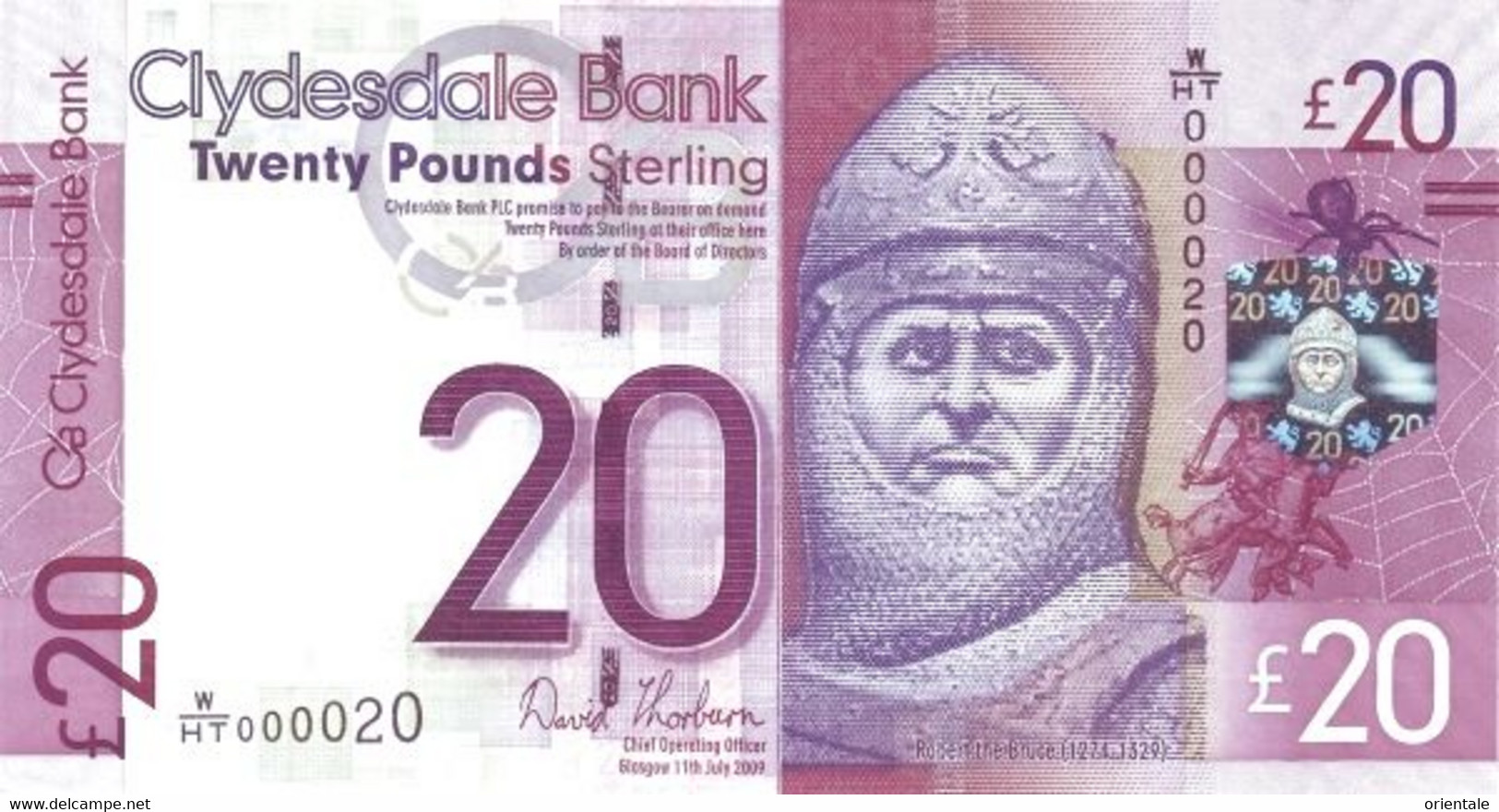 SCOTLAND P. 229Ka 20P 2009 UNC - 20 Pounds