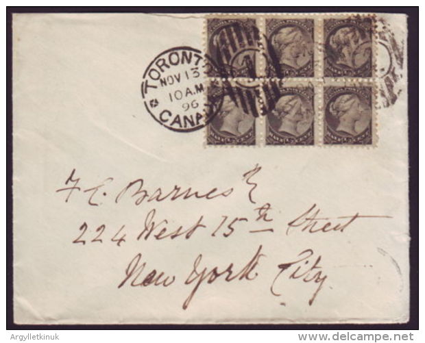 CANADA TO NYC 1896 COVER - Cartas & Documentos