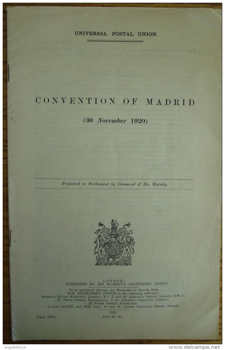 GREAT BRITAIN UNIVERSAL POSTAL UNION VIENNA WASHINGTON ROME MADRID 1891-1920