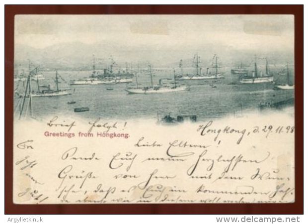 HONG KONG VERY EARLY POSTCARD 1898 - Enteros Postales