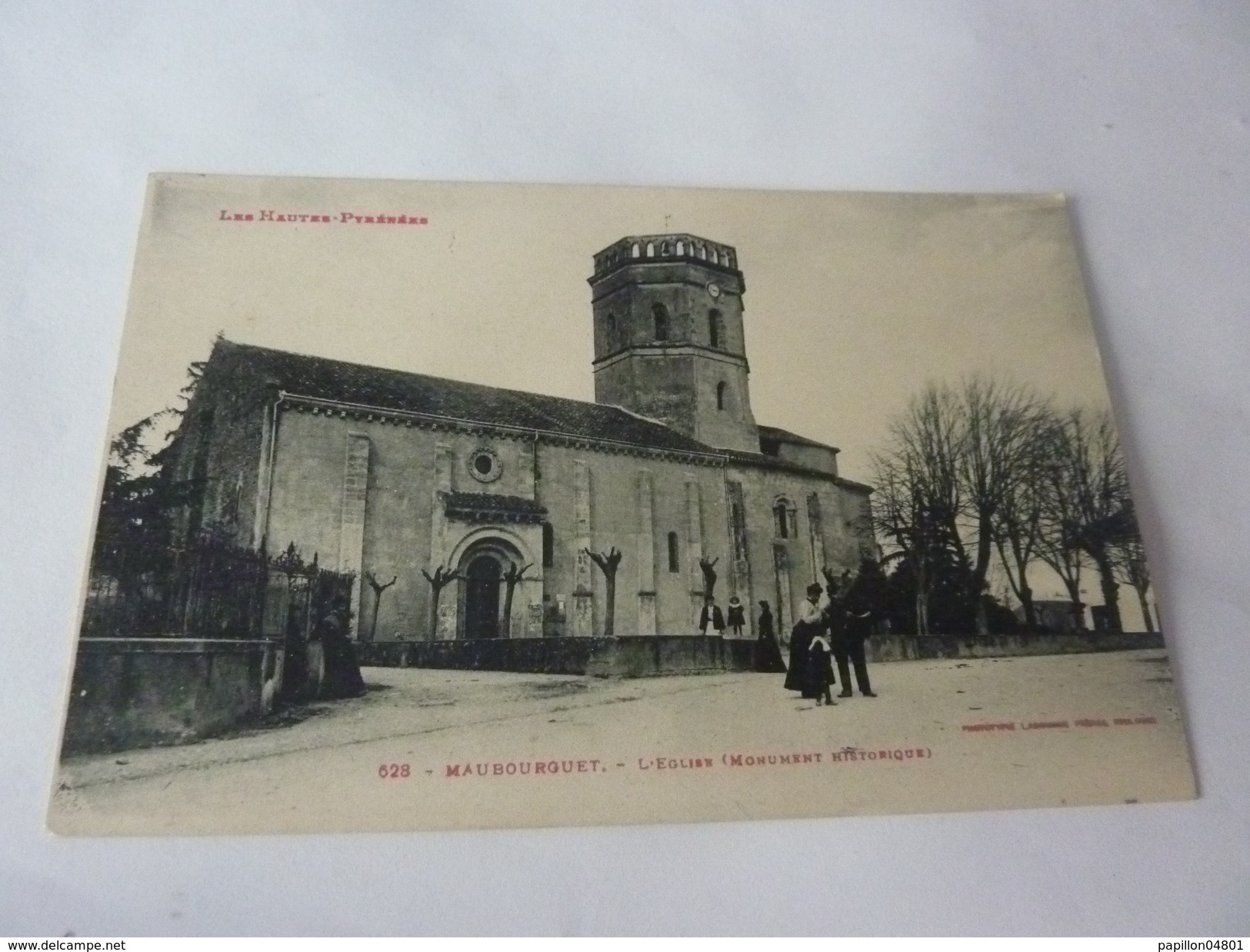 CP 65 HAUTES-PYRENEES MAUBOURGUET L'EGLISE ANIME NON VOYAGE TBE - Maubourguet