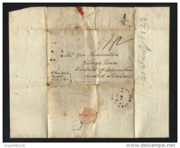 GB - WHITEHAVEN TO DISTRICT OF COLUMBIA, US 1822 - ...-1840 Prephilately