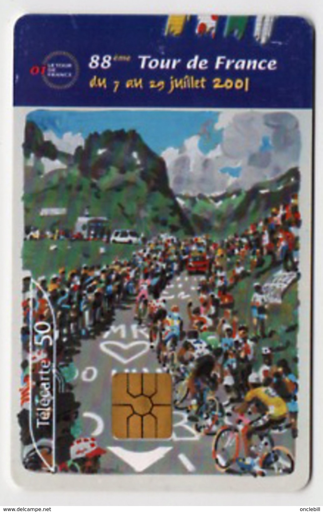 Carte Téléphone Tour De France 2001 Cyclisme Très Bon état - Sport