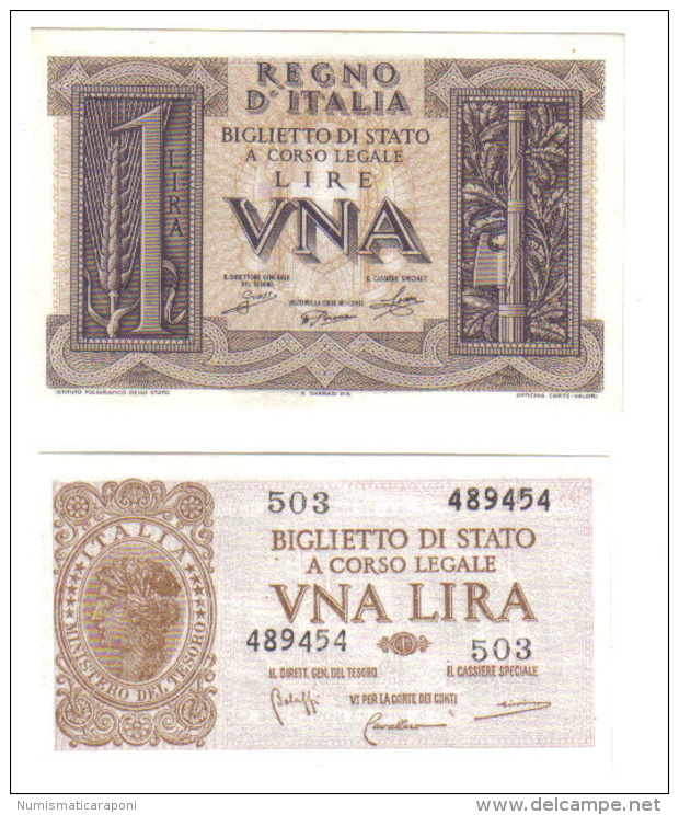 1+1 LIRA 1939-1944 FDS   LOTTO 1420 - Italia – 1 Lira