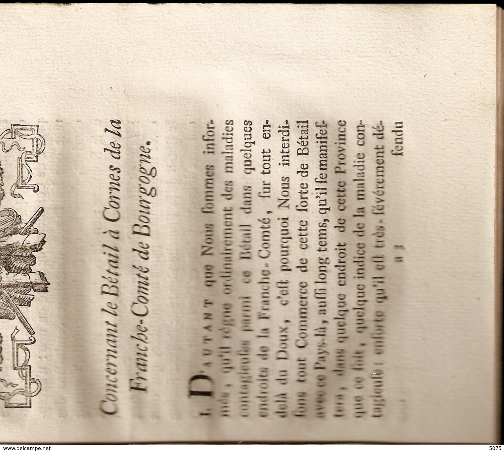 1765 Reglement Pour Le Canton De Vaud Du Bétail à Corne Du 12 Aout 1765 - Décrets & Lois