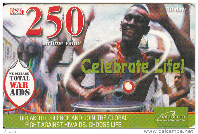 KENYA - Celebrate Life, Safaricom Prepaid Card Kshs 250, Exp.date 31/12/06, Used - Kenia