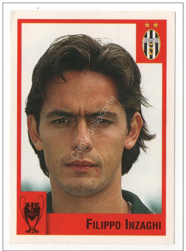 CALCIATORI PANINI - CALCIO COPPE ANNO 1997 / 1998 - JUVENTUS (FILIPPO INZAGHI) FIGURINA Numero 31 - Edizione Italiana