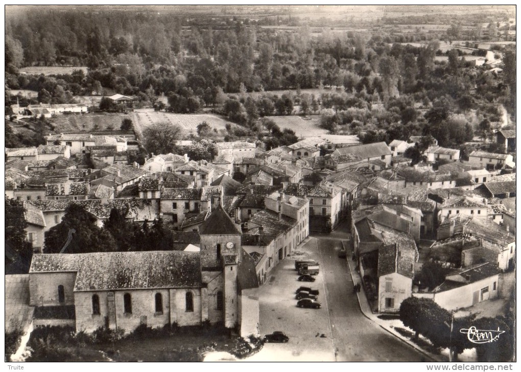 MAUZE-SUR-LE-MIGNON  VUE AERIENNE DU CENTRE DU BOURG - Mauze Sur Le Mignon