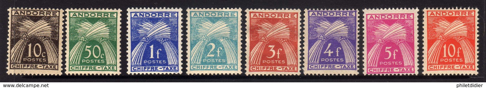 ANDORRE FRANCAIS - TAXE - N° ENTRE 21 ET 30 COTE 14 &euro; NEUFS* - Unused Stamps