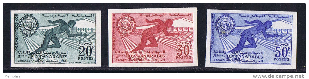 1961  Jeux Pan-arabes   Série Complète Non Dentelé  ** - Morocco (1956-...)