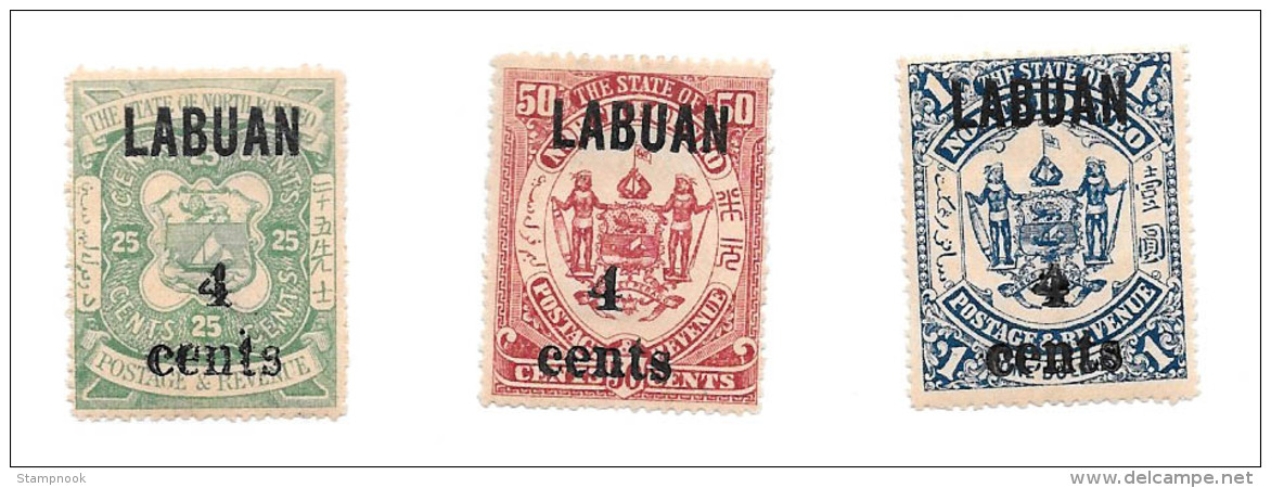 Labuan Scott   63-69 Mint Hinged VF  CV $138.00 - North Borneo (...-1963)