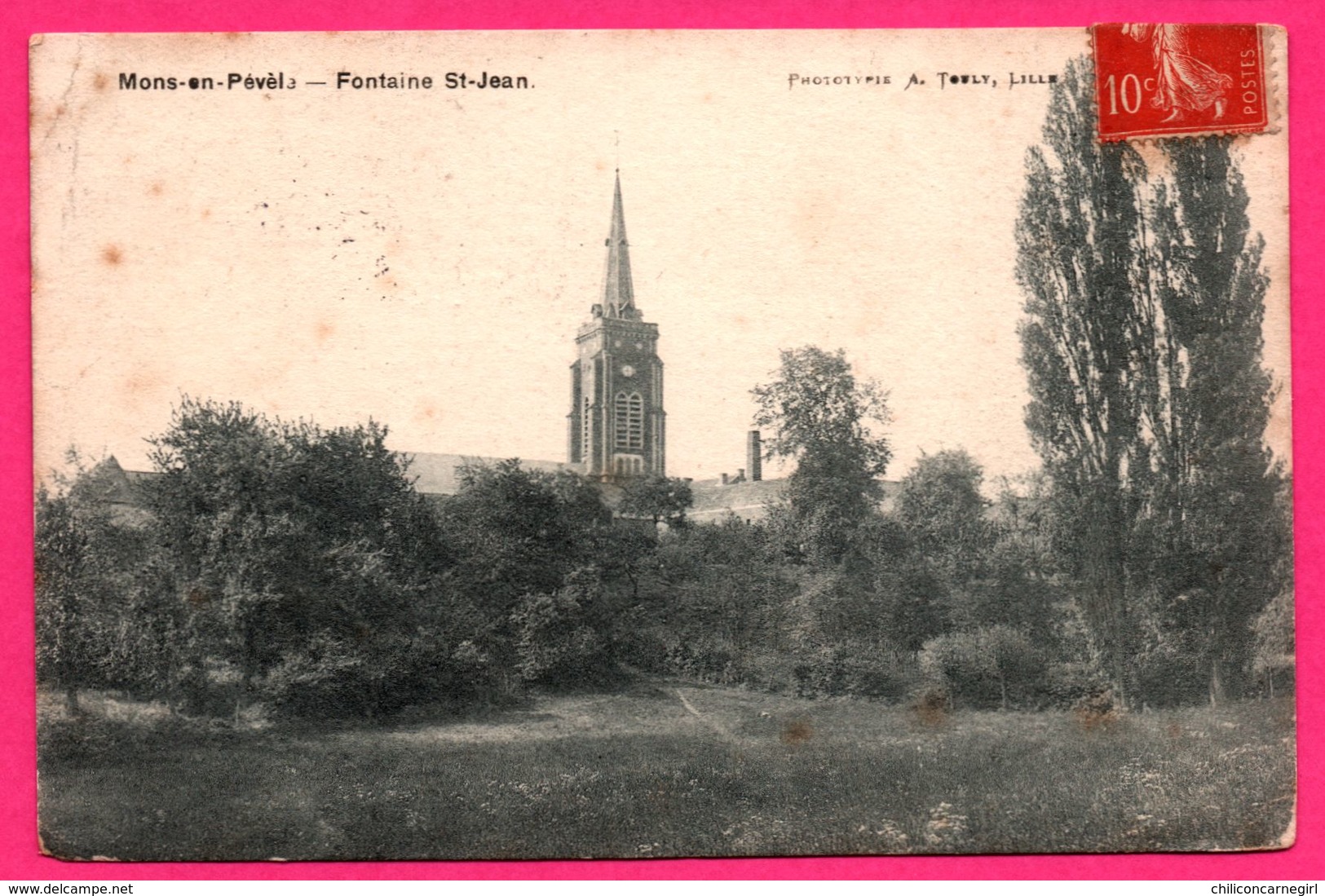 Mons En Pévèle - Fontaine Saint Jean - Édit. Phototypie A. TOULY - 1907 - Autres & Non Classés