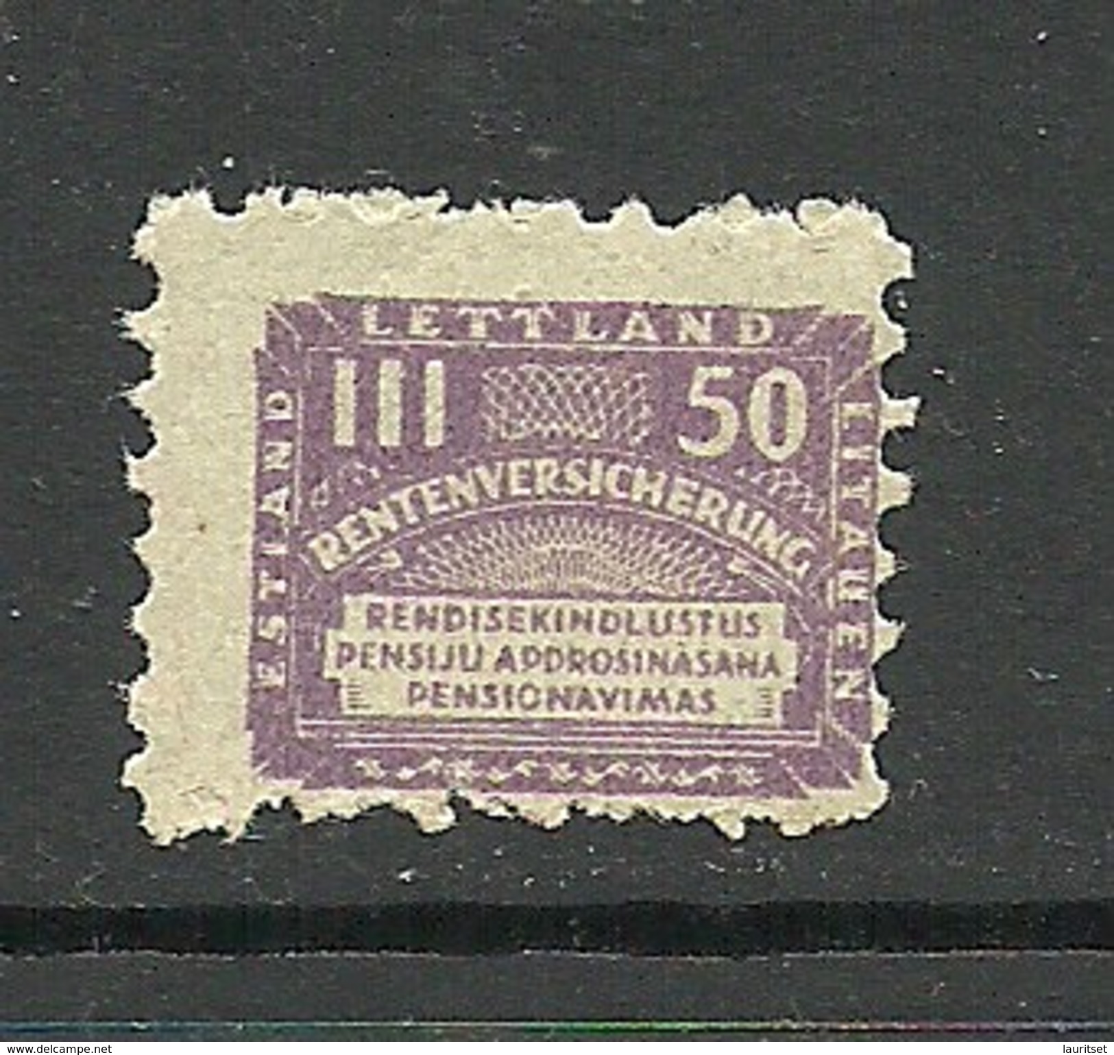 Deutschland German Occupation In Estland Lettland Litauen Rentenversicherung MNH - Occupation 1938-45