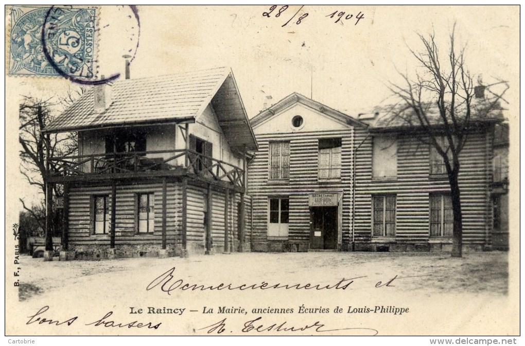 93 LE RAINCY  La Mairie,anciennes Ecuries De Louis-Philippe- Carte Précurseur - Le Raincy