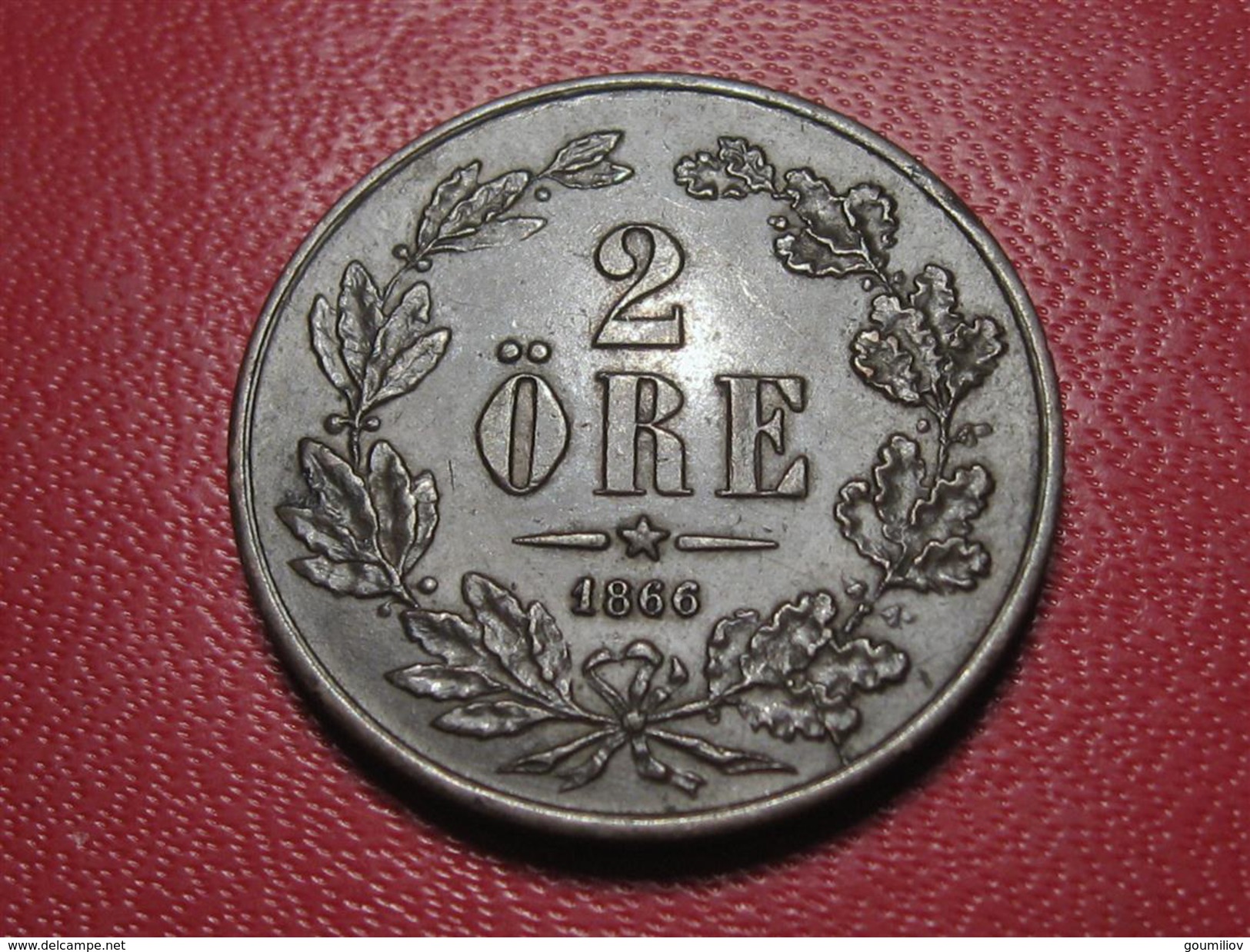 Suède - 2 Ore 1866 - Superbe 9408 - Sweden