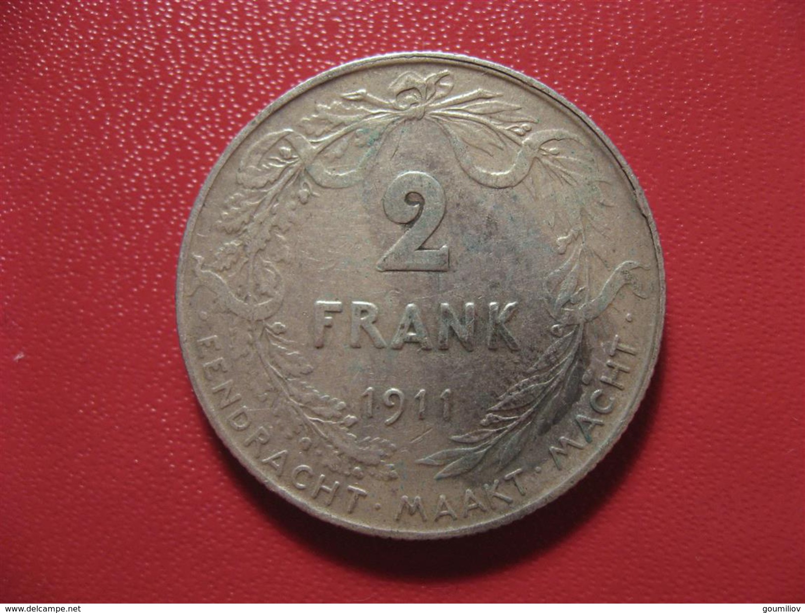 Belgique - 2 Francs Frank 1911 - Variété Belgen 9371 - 2 Francos