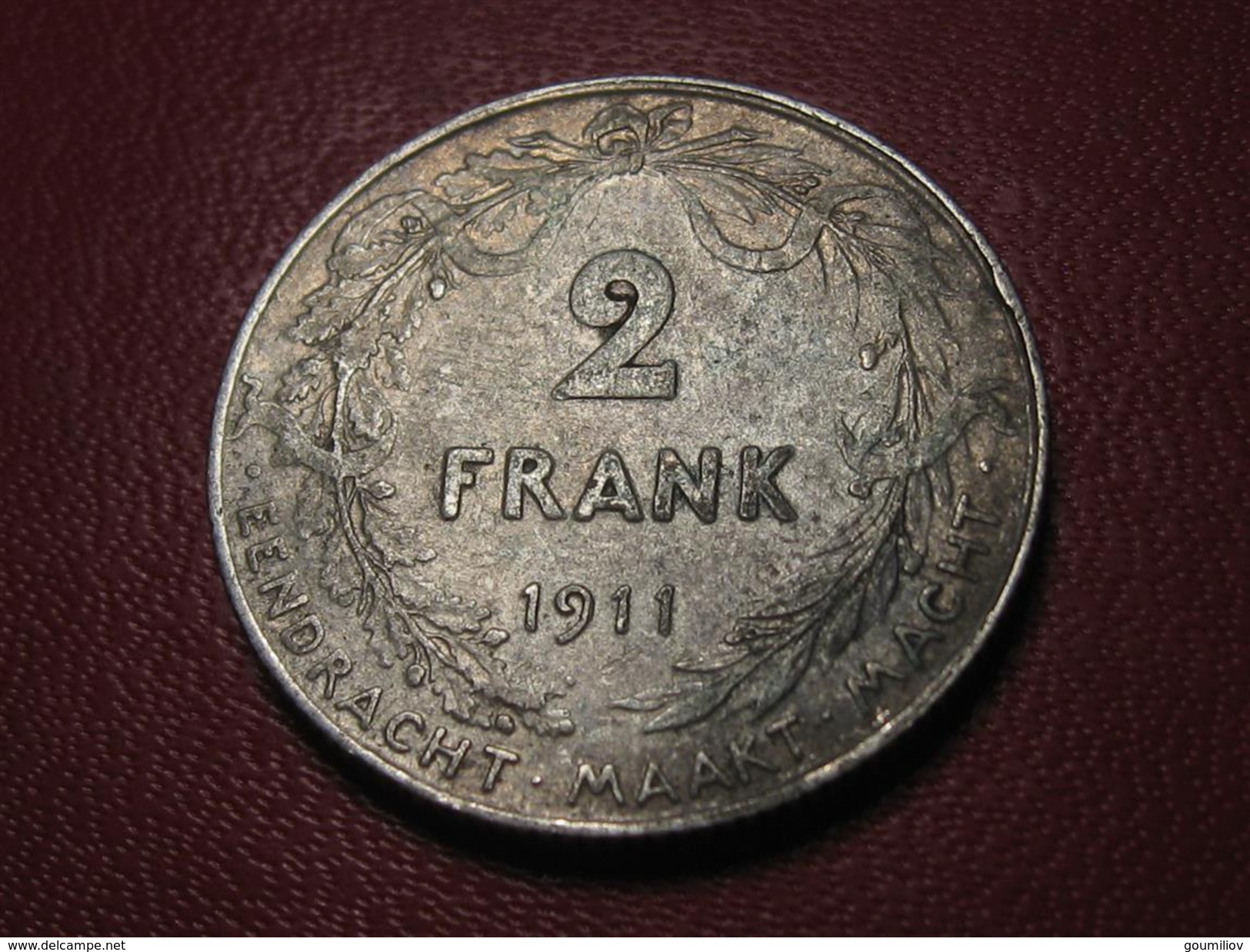 Belgique - 2 Francs Frank 1911 - Variété Belgen 9371 - 2 Frank