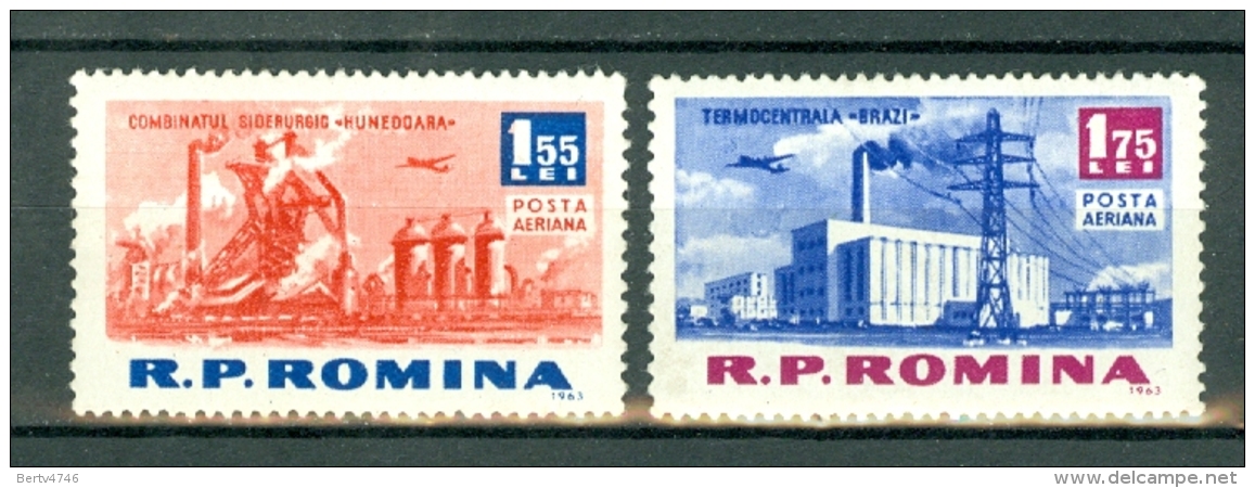 Romania 1963   Yv. PA 171/172** Cat. Yv. € 3,40 - Ongebruikt