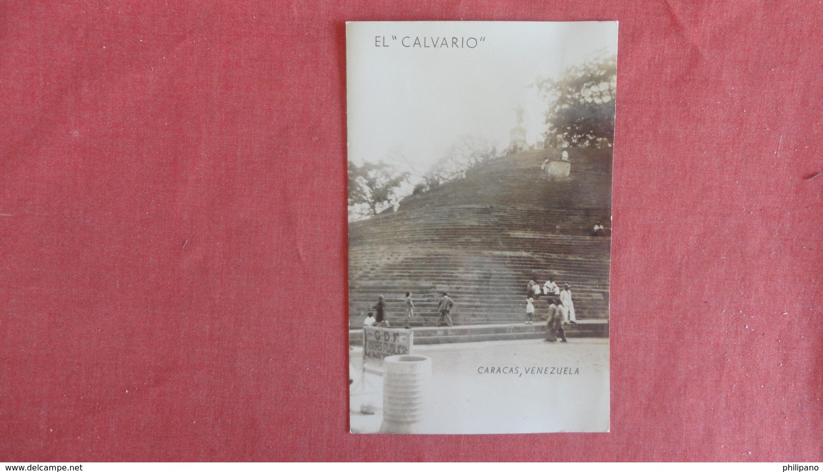 > Venezuela Caracas== RPPC--El Calvario  --- As Is Removed From Album    ----- Ref 2420 - Venezuela