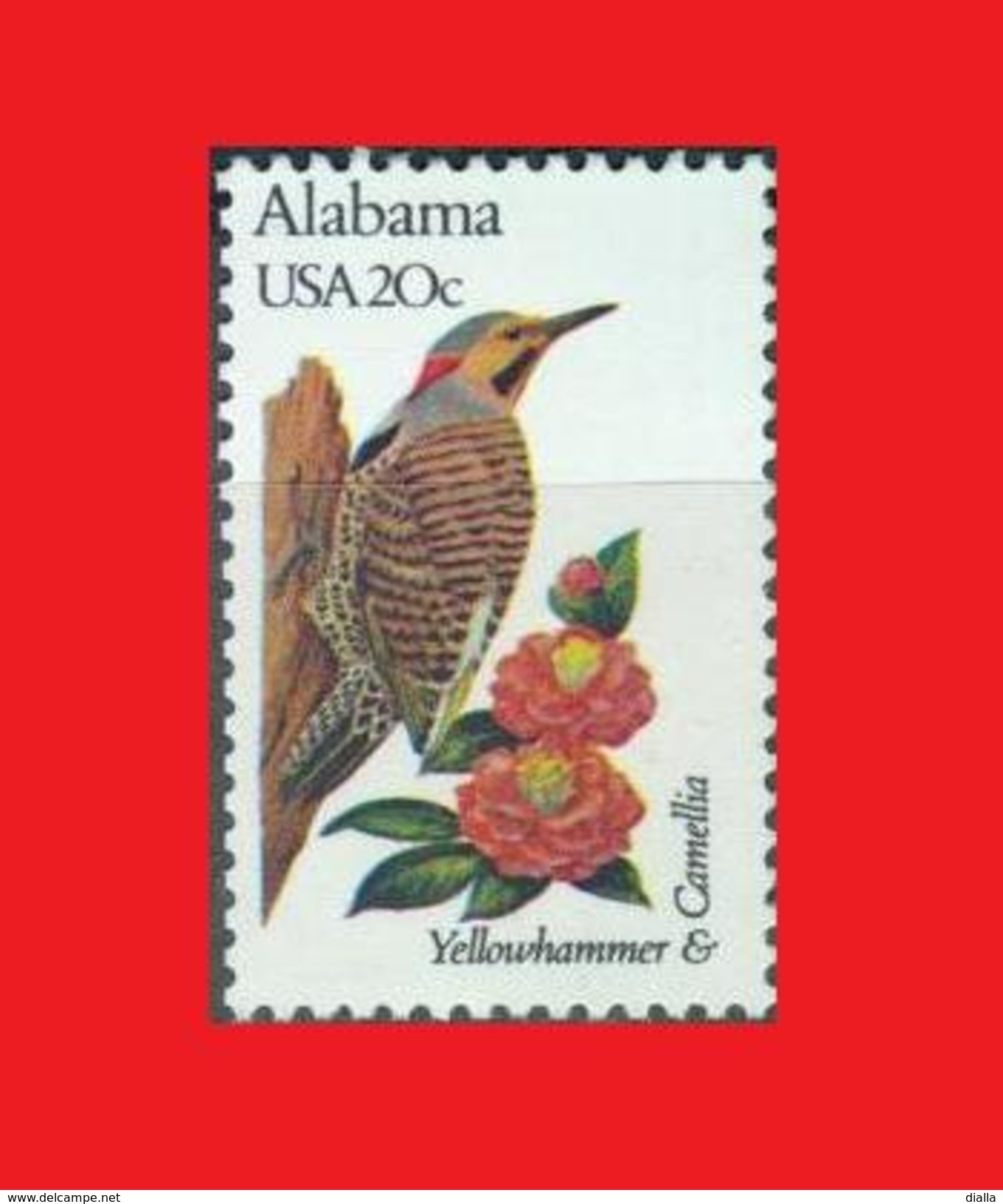 USA 1982 Birds & Flowers, Oiseaux & Fleurs, Pic Flamboyant  Woodpecker MNH ** - Passereaux