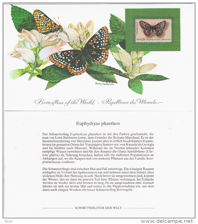 USA United States 1977 Butterfly Butterflies - Other & Unclassified