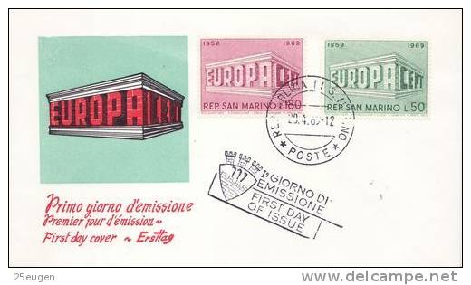 SAN MARINO 1969  EUROPA CEPT FDC - 1969