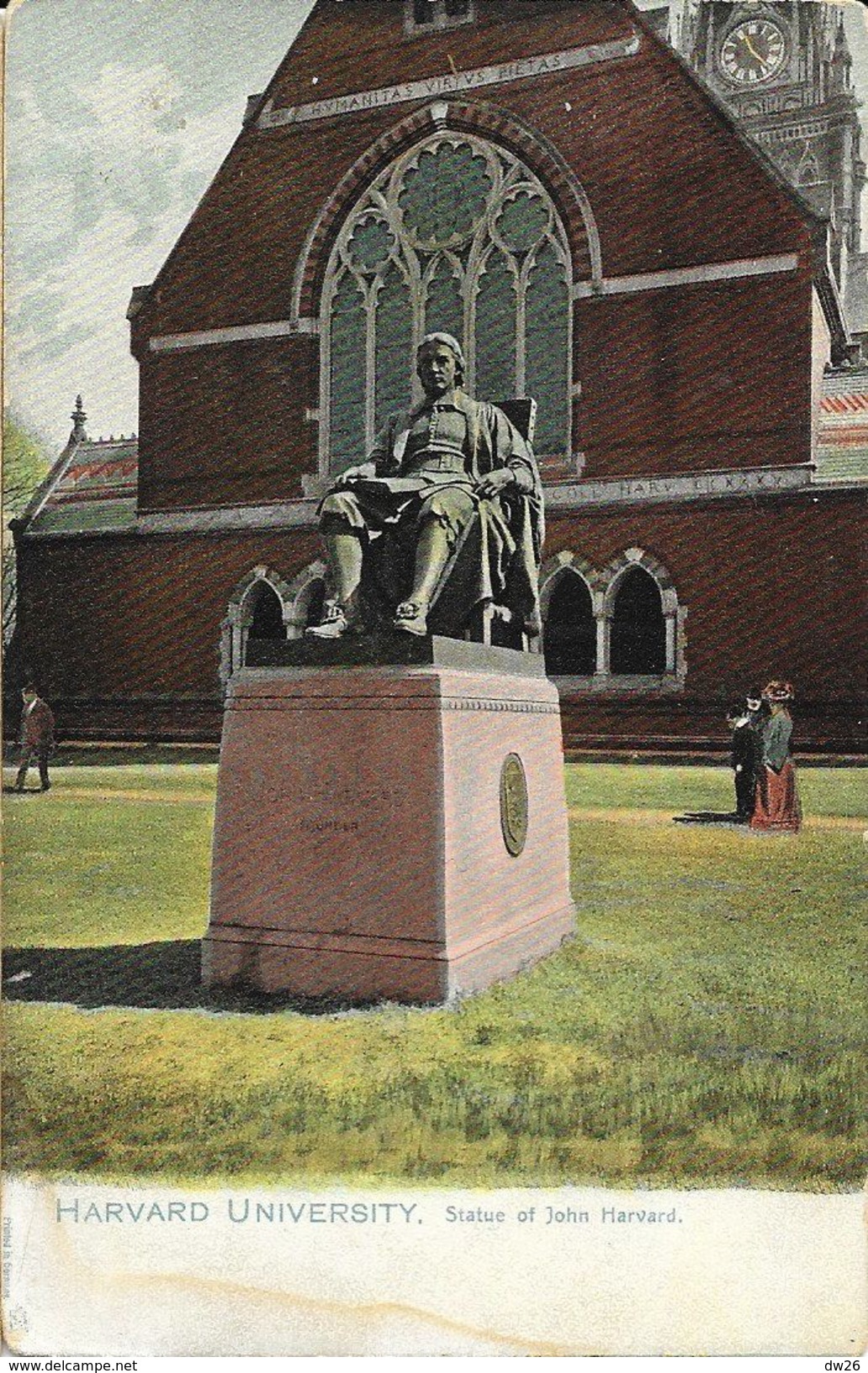 Boston - Harvard University - Statue Of John Harvard - Carte Non Circulée - Boston