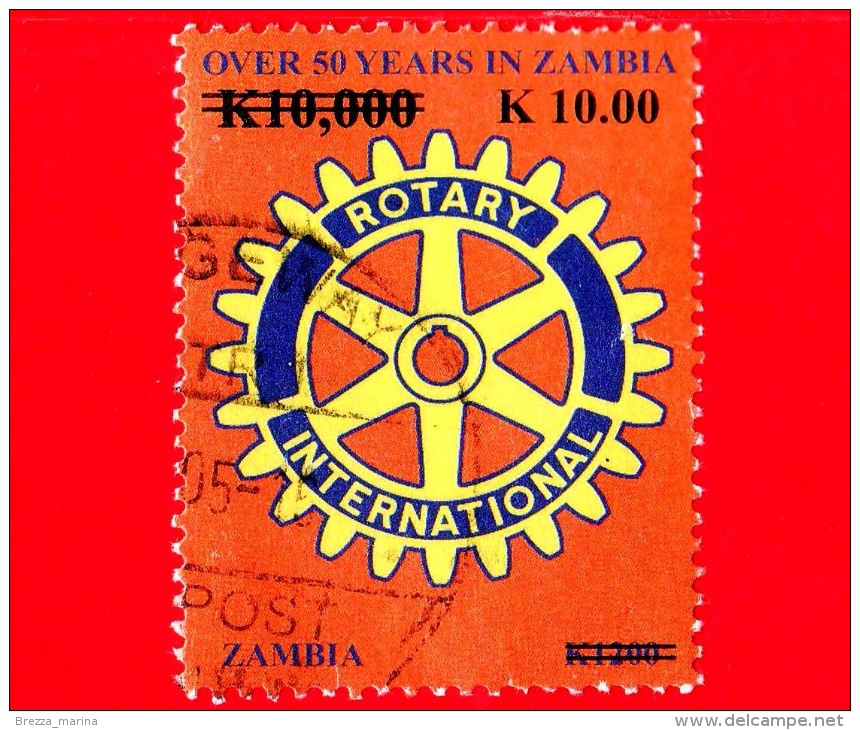 ZAMBIA - Usato - 2013 - 50 Anni Del Rotary International In Zambia - 10 - Zambia (1965-...)