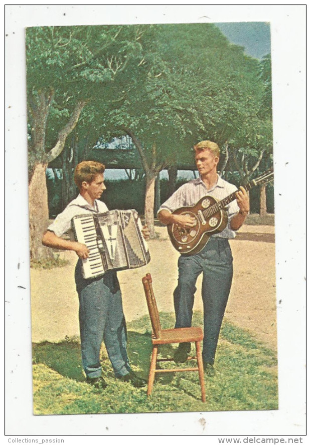G-I-E , Cp , Musique & Musiciens, Deux Jeunes S´exercent Pour Un Concours De Musique , écrite 1963 - Music And Musicians