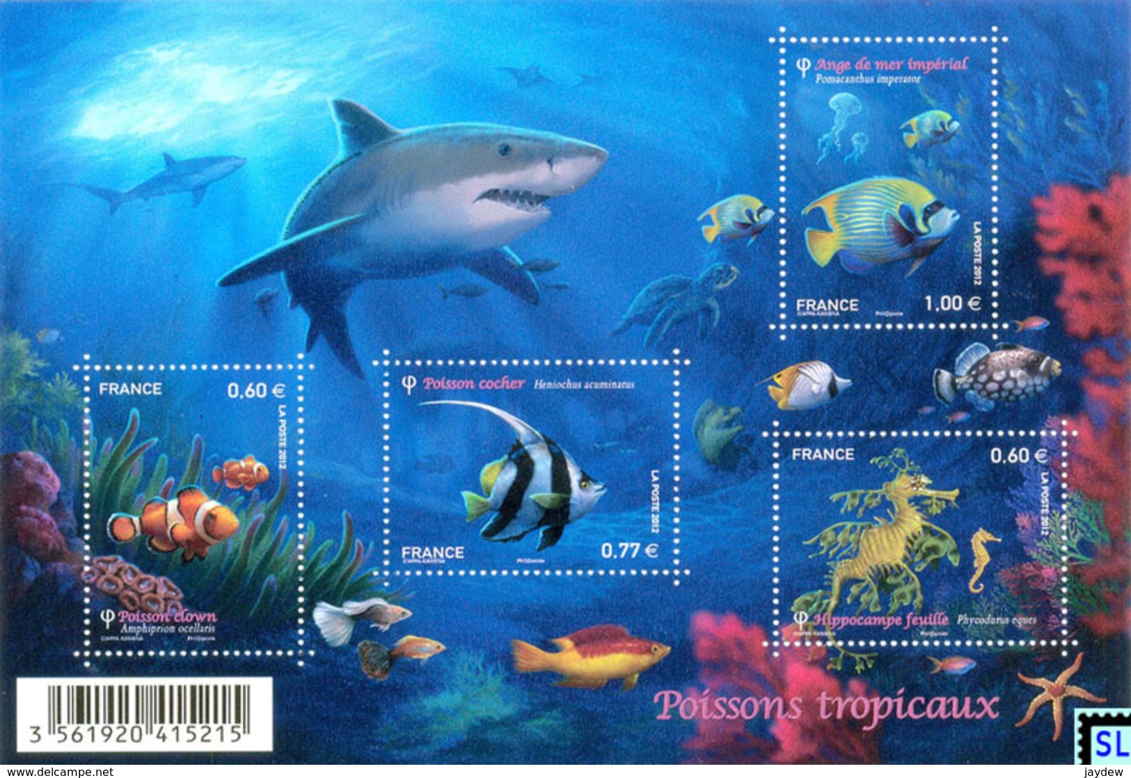 France Stamps 2012, Tropical Fish, MS - Other & Unclassified