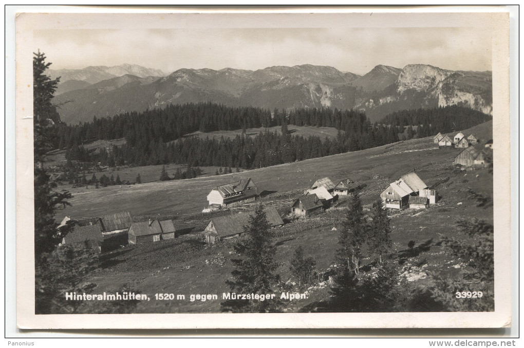 Hinteralmhutten - Austria, Old Postcard - Schneeberggebiet