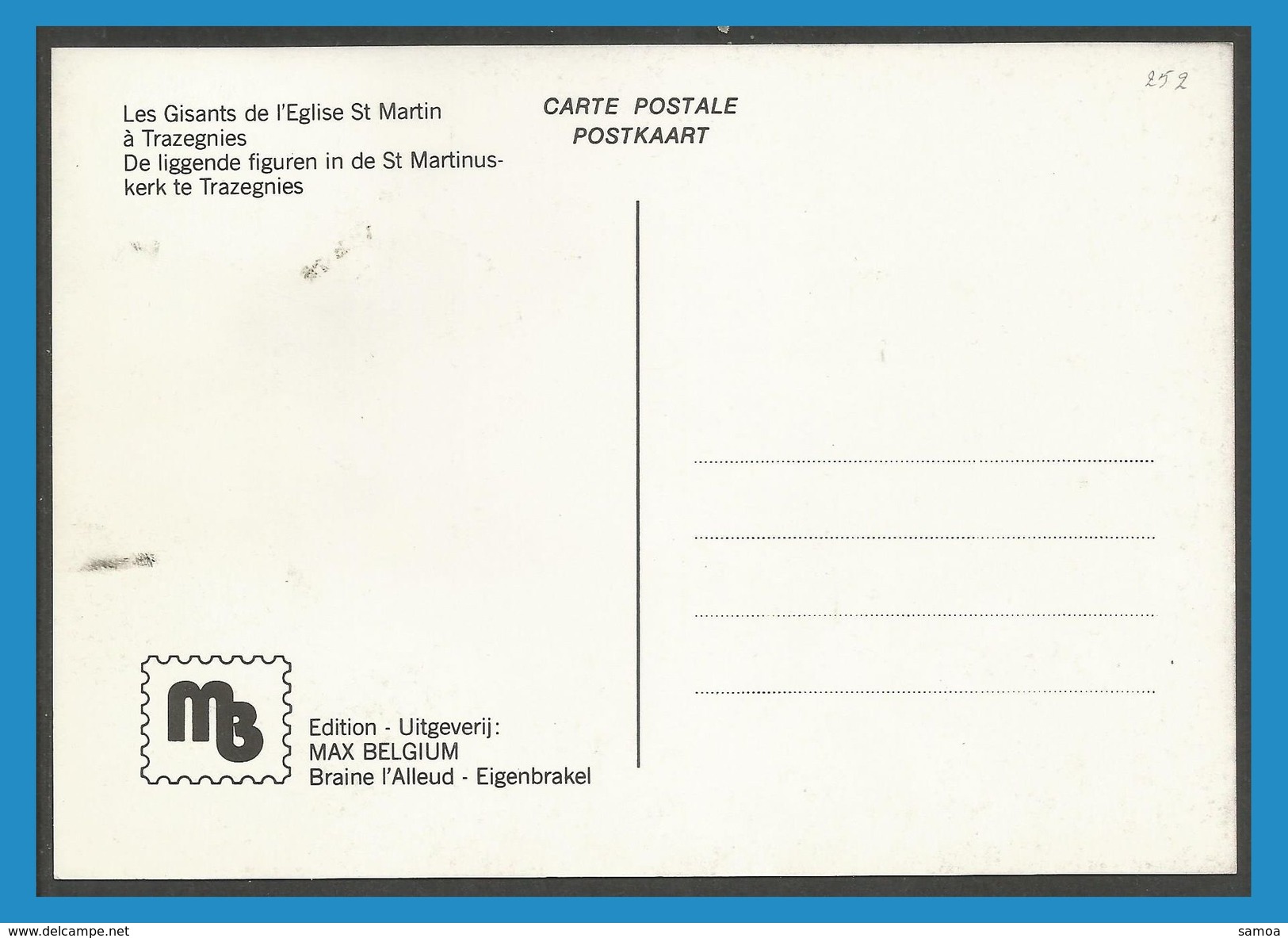 Belgique 1989 2299 CM Trazegnies Gisants Othon Et De Lalaing église Saint-Martin - 1981-1990
