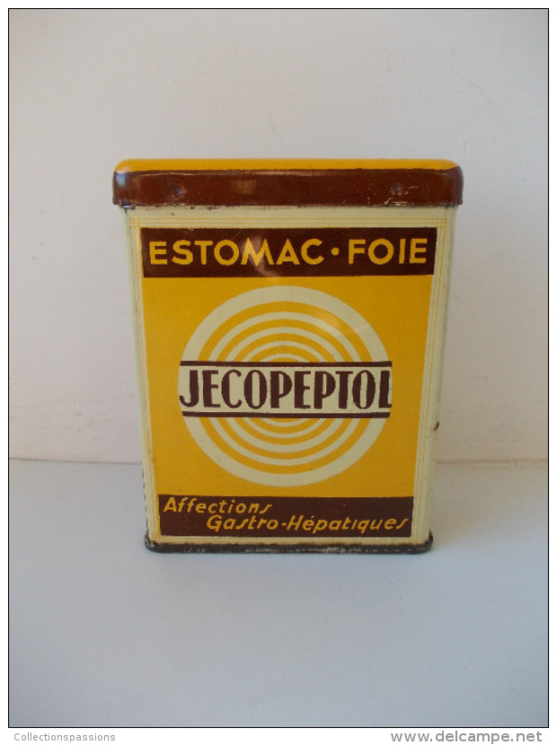 - Boite Métal. Jecopeptol. Estomac, Foie - Pharmacie - - Matériel Médical & Dentaire