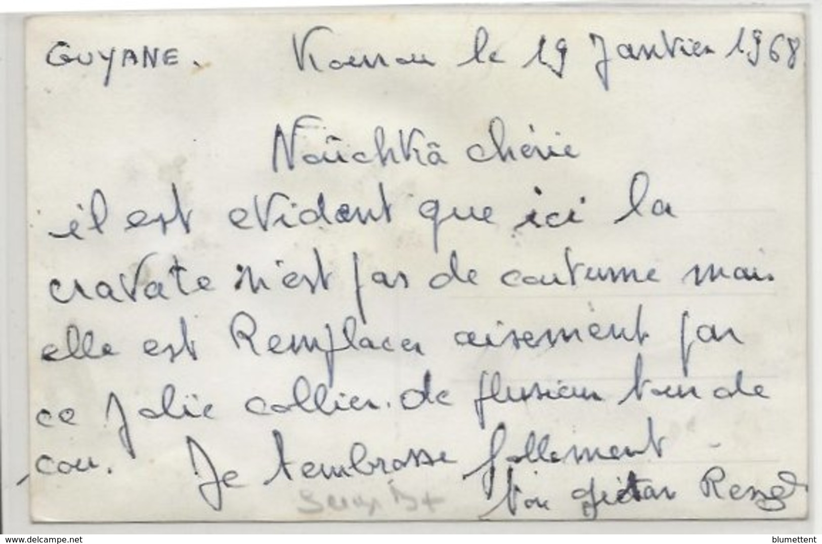 CPSM Guyane écrite Indiens Carte Photo Ethnic écrite Dos Neutre - Andere & Zonder Classificatie