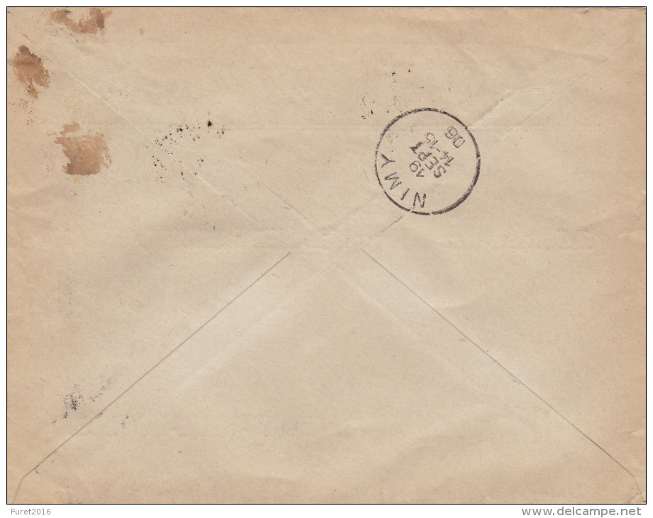 N° 74 / Lettre (enveloppe ) GRIFFE SAINT GHISLAIN  EN Tete MOULINS De Nimy - 1905 Grosse Barbe