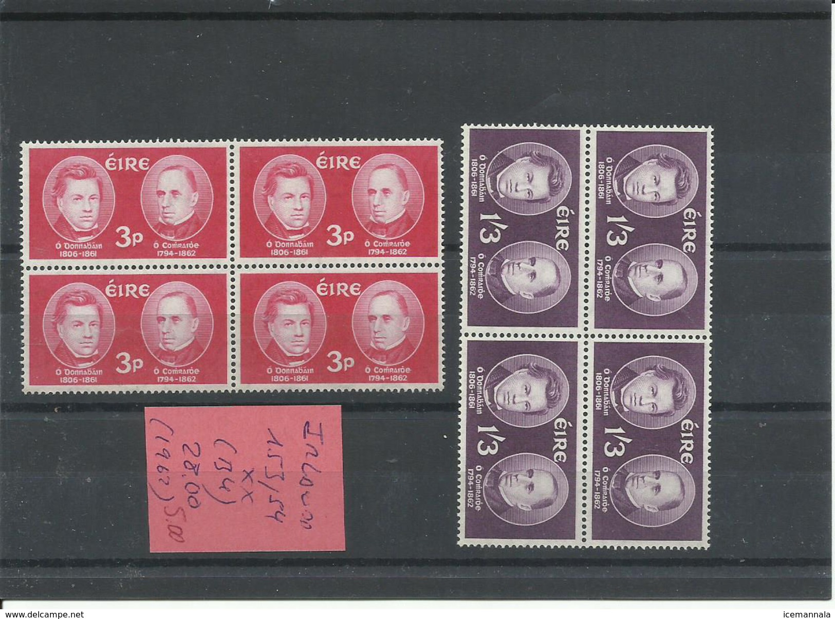 IRLANDA YVERT 153/54  (BLOQUE DE 4 SELLOS)    MNH  ** - Unused Stamps