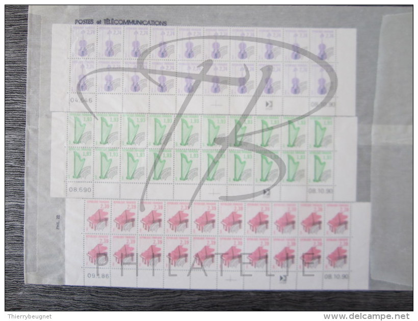 VEND STOCK DE TIMBRES PREOBLITERES DE FRANCE, NEUFS, COTE 1500 &euro; , FACIALE + 290&euro; , VENDU - 45 % !!!