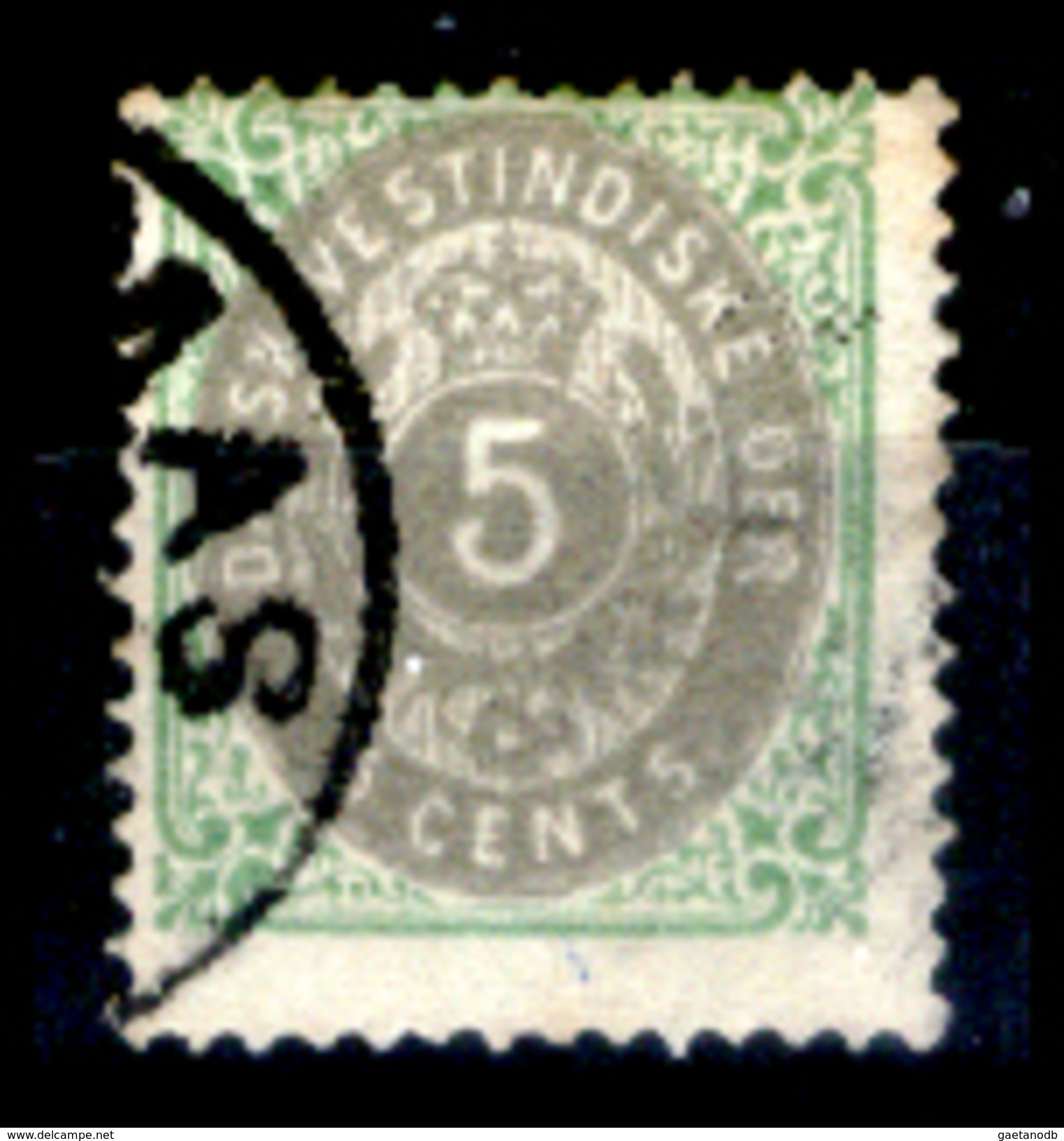 Antille-Danesi-F021 - 1873-79: Yvert & Tellier N. 8 - Privo Di Difetti Occulti - - Denmark (West Indies)