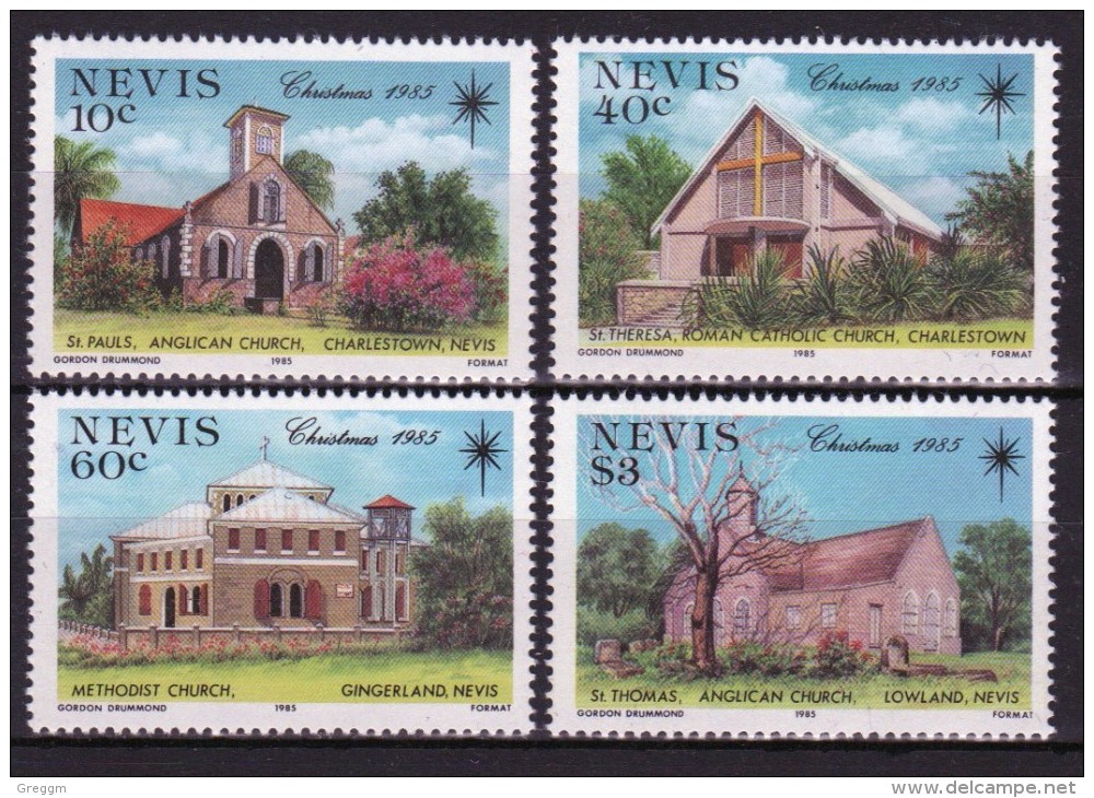 Nevis Set Of Stamps Celebrating Christmas 1985. - St.Kitts And Nevis ( 1983-...)