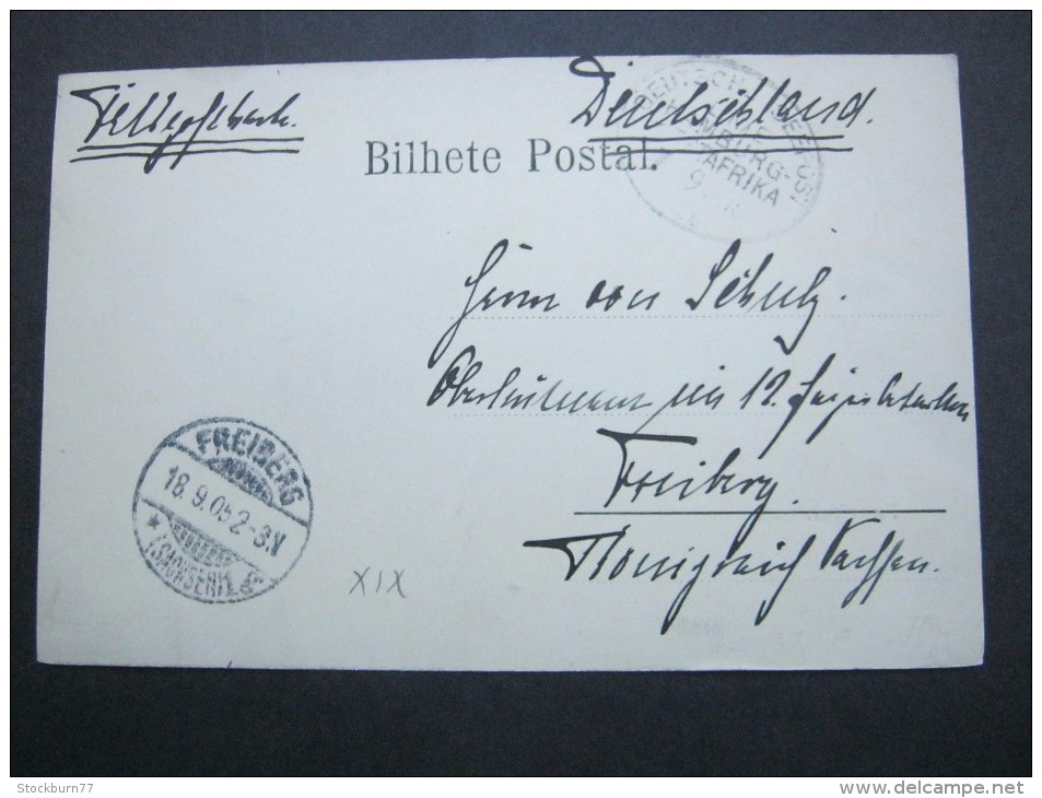 1905 , Hamburg - Westafrika , Seepoststempel Auf Karte - German South West Africa