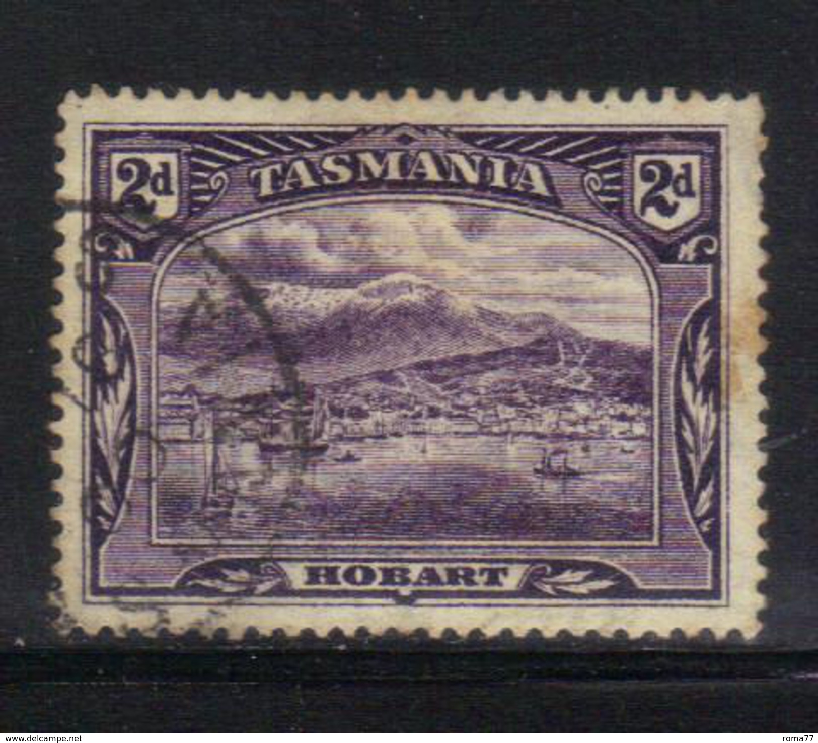T1908 - TASMANIA 2 Pence Wmk TAS Used - Used Stamps