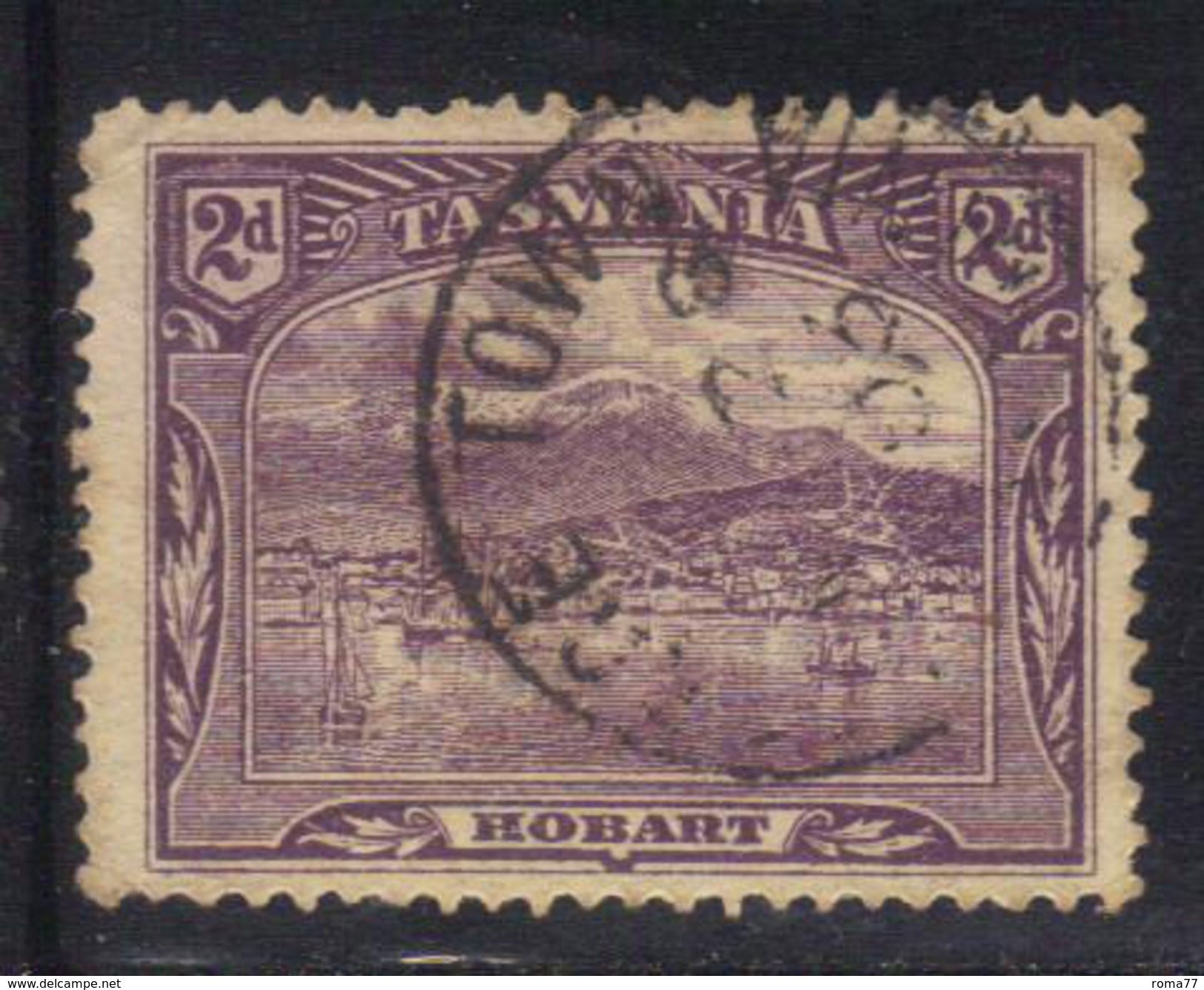 T1911 - TASMANIA 2 Pence Wmk V On Crown Sideways Used . P. 12 1/2 - Gebraucht