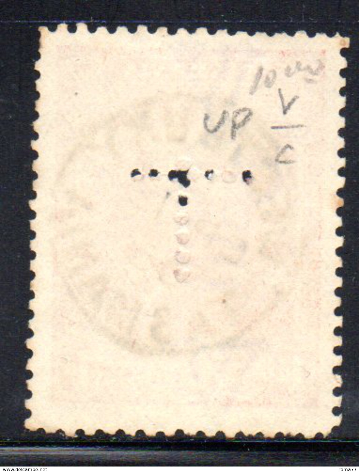 T1924 - TASMANIA 1 Penny Official :  Wmk  V Over Crown  Used . Punctured T . WESTBURY - Used Stamps