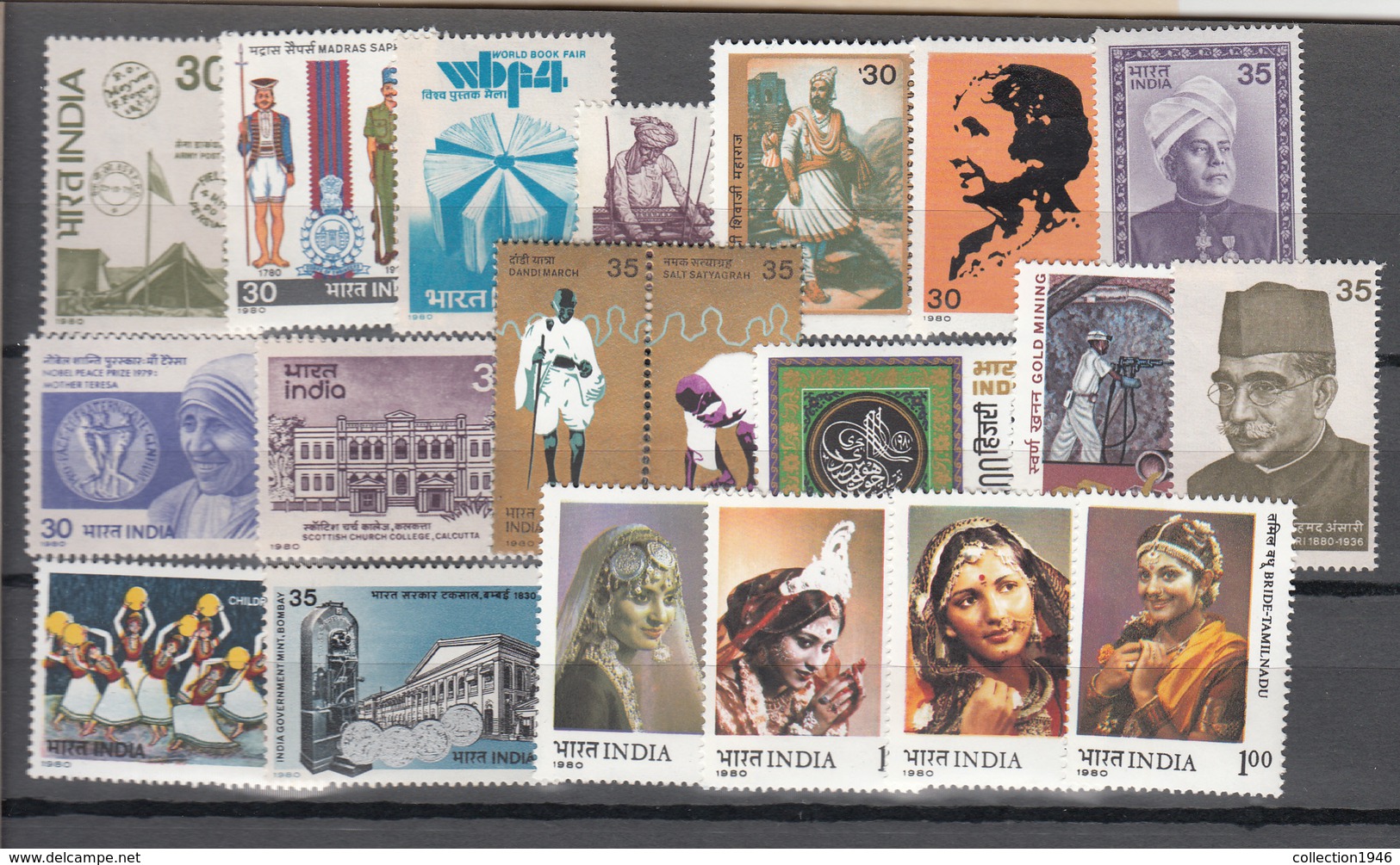 India 1980,20V,nice Collection Year 1980,mooie Verzameling Schöne,sammlung,with Sets,,MNH/Postfris(C129) - Ongebruikt