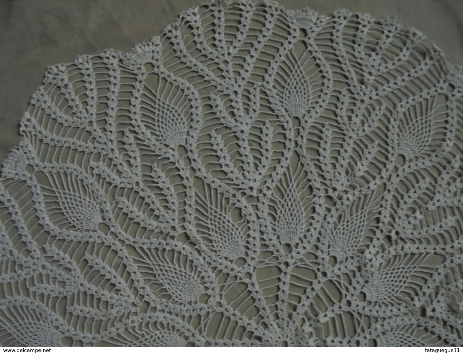 Ancien - Grand Napperon Crochet Coton Perlé - Laces & Cloth