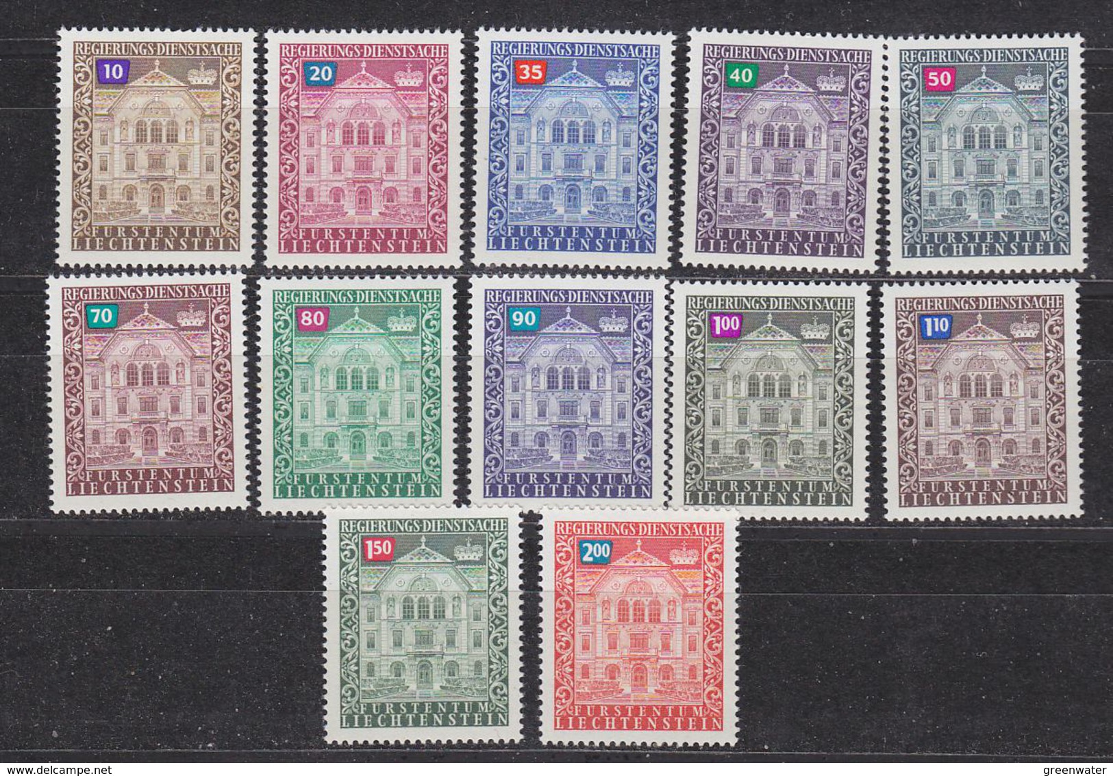 Liechtenstein 1976 Dienstmarken 12v ** Mnh (33952) - Service